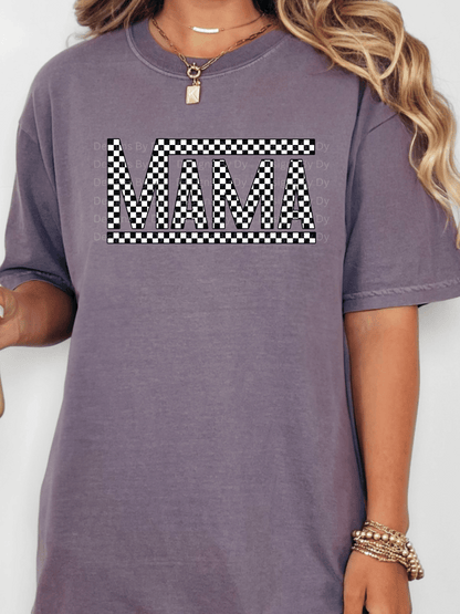 Mama Checkered Tee